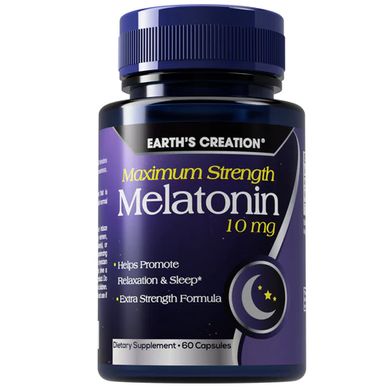 Мелатонін Earth`s Creation (Melatonin) 10 мг 60 капсул