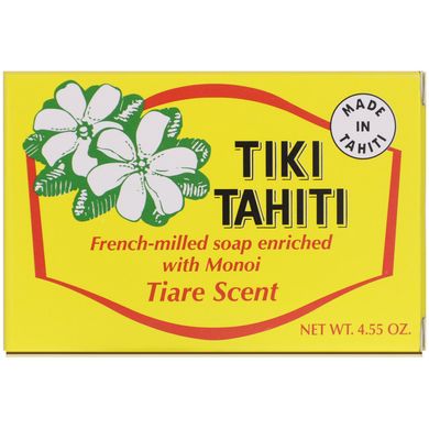 Мило з кокосовим оліям, Tiare (Gardenia) Scented, Monoi Tiare Tahiti, 130 г