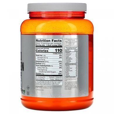 Сироватковий протеїн концентрат без смаку Now Foods (Whey Protein Sports) 544 г