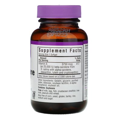 Натуральний бета-каротин Bluebonnet Nutrition (Beta-Carotene) 25000 МО 90 капсул