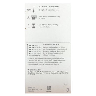 Tazo Teas, Black Tea, Vanilla Caramel Chai, 20 Tea Bags, 1.8 oz (50 g) купить в Киеве и Украине