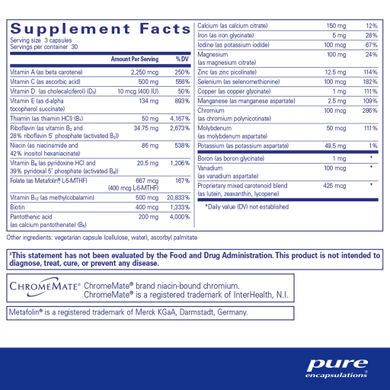 Мультивитамины/минералы Pure Encapsulations (Nutrient 950) 90 капсул купить в Киеве и Украине