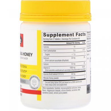 Vitamin C + Manuka Honey Swisse 120 Chewable Tablets