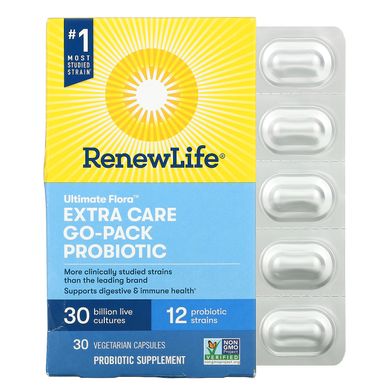 Пробіотики Renew Life (Ultimate Flora Extra Care Probiotic) 30 млрд 30 вегетаріанських капсул