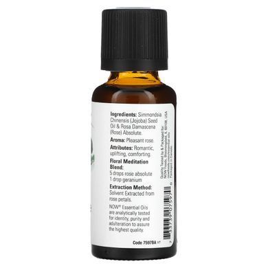 Роза эфирное масло Now Foods (Essential Oils Rose Absolute) 30 мл купить в Киеве и Украине