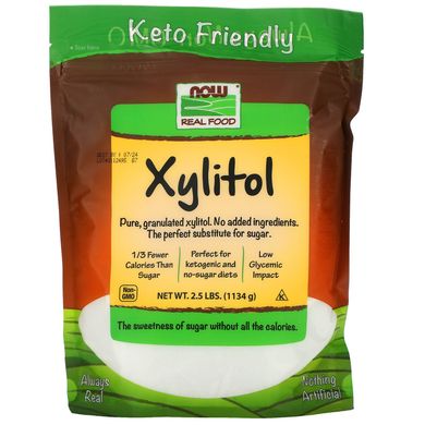 Ксилітол цукрозамінник Now Foods (Xylitol) 1,134 кг
