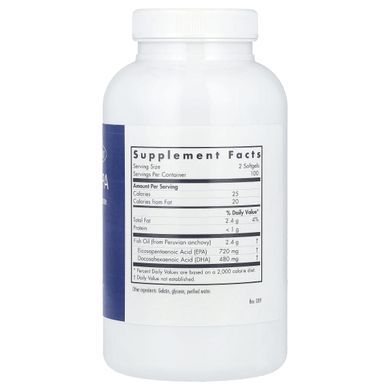 Риб'ячий жир концентрований Allergy Research Group (Super EPA Fish Oil) 200 капсул