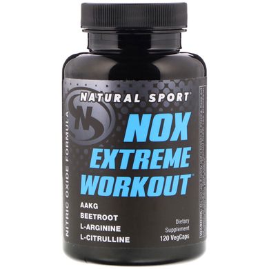 Тренування NOX Extreme, NOX Extreme Workout, Natural Sport, 120 капсул з оболонкою з інгредієнтів рослинного походження