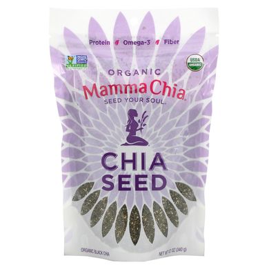 Оганические черные семена чиа Mamma Chia (Chia Seed) 340 г купить в Киеве и Украине