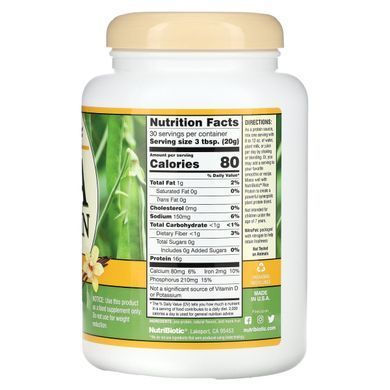NutriBiotic, Pea Protein Powder, Vanilla , 21.16 oz (600 g) купить в Киеве и Украине