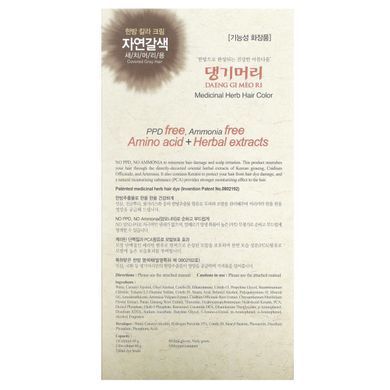 Hair dye with medicinal herbs, natural brown tone, Daeng Gi Meo Ri, Doori Cosmetics, 1 set.