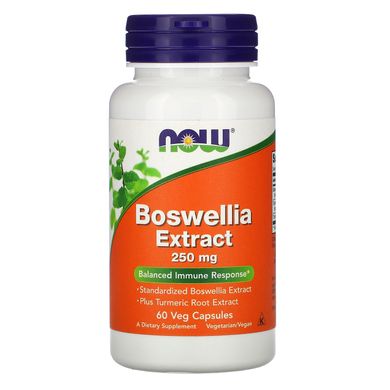 Екстракт босвеллії Now Foods (Boswellia Extract) 250 мг 60 вегетаріанських капсул