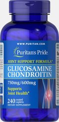 Глюкозамін Хондроітин, Glucosamine Chondroitin, Puritan's Pride, 750 мг / 600 мг, 240 таблеток