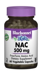 NAC (N-Ацетил-L-Цистеин), Bluebonnet Nutrition, 500 мг, 60 гелевых капсул купить в Киеве и Украине