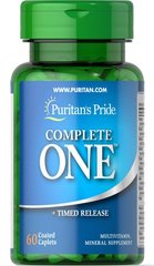 Мультивитамины Puritan's Pride (Multivitamin timed release complete one™) 60 капсул купить в Киеве и Украине