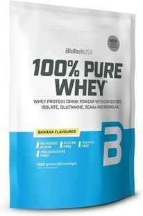 Протеїн 100% Pure Whey BioTech 1 кг Банан