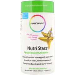 Жевательные витамины для детей с фруктовым вкусом Rainbow Light (Nutri Stars) 60 жевательных таблеток купить в Киеве и Украине