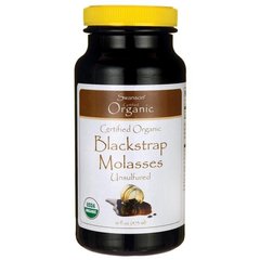Сертифікована органічна патока, Certified Organic Blackstrap Molasses, Swanson, 473 мл