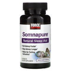Натуральное средство для сна, Somnapure, Natural Sleep Aid, Force Factor, 60 таблеток купить в Киеве и Украине