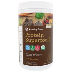 Протеїновий суперпродукт, насичений шоколадний смак, Amazing Grass, 1 фунт 7 унцій (648 г)