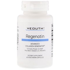Регенотін, Вдосконалений генератор колагену, Yeouth, 60 вегетаріанських капсул