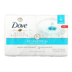 Dove, Care & Protect, Антибактериальный косметический батончик, 4 батончика по 3,75 унции (106 г) каждый купить в Киеве и Украине