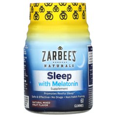 Снотворное с мелатонином Zarbee's (Sleep with Melatonin) 60 жевательных таблеток купить в Киеве и Украине