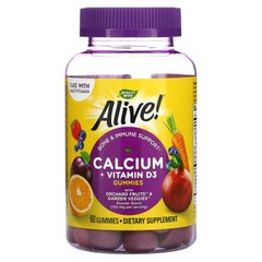 Кальцій і вітамін D3 Nature's Way (Calcium + D3) 250 мг / 500 МЕ 60 жувальних таблеток зі смаком вишня-полуниця
