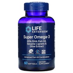 Омега-3 Life Extension (Super Omega-3) 60 капсул купить в Киеве и Украине