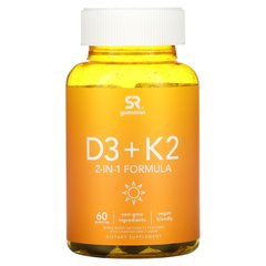 Sports Research, D3 + K2, формула 2-в-1, суміш ягід, 60 жувальних цукерок