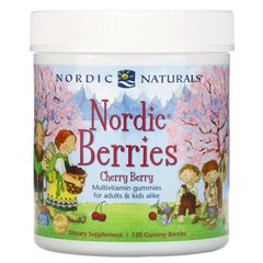 Мультивітамінний комплекс Північні ягоди з вишневим смаком, Nordic Naturals, 120 жувальних пастилок у формі ягід