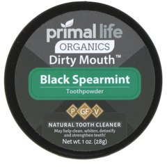 Зубной порошок черная мята Primal Life Organics (Dirty Mouth Toothpowder) 28 г купить в Киеве и Украине