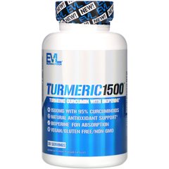 Куркумин EVLution Nutrition (Turmeric Curcumin) 500 мг 90 капсул купить в Киеве и Украине