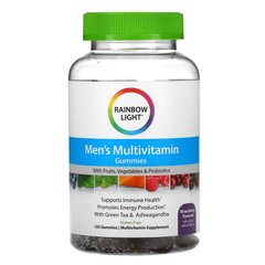Чоловічі мультивітаміни підтримка імунітету Rainbow Light (Men's Multivitamin Gummies) 120 жувальних таблеток