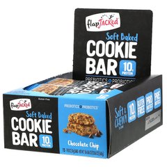 М'яке запечене печиво, шоколадна стружка, Soft Baked Cookie Bar, Chocolate Chip, FlapJacked, 12 батончиків, 1,90 унції (54 г) кожен
