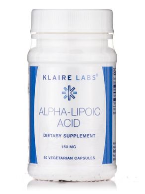Альфа-липоевая кислота Klaire Labs (Alpha-Lipoic Acid) 150 мг 60 вегетарианских капсул купить в Киеве и Украине