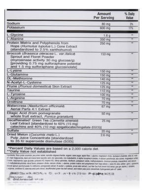 Nutritional blend for body cleansing with rice and pea protein, tea flavor.