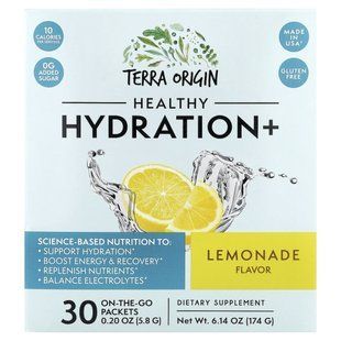 Terra Origin, Healthy Hydration+, Lemonade, 30 On The Go Packets, 0.20 oz (5.8 g) Each