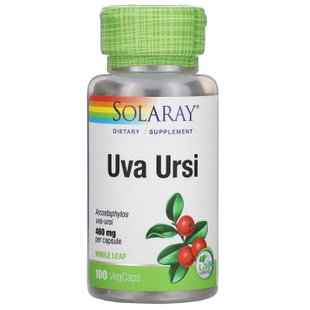 Ува Урси, Uva Ursi, Solaray, 460 мг, 100 капсул купить в Киеве и Украине