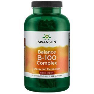 Баланс В-100 Комплекс - Высокий Потенциал, Balance B-100 Complex - High Potency, Swanson, 300 капсул купить в Киеве и Украине