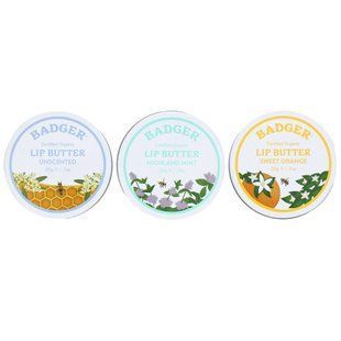 Badger, Lip Butter Tin Trio, 3 Piece Kit, 0.7 oz (20 g) Each купить в Киеве и Украине
