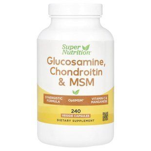 Super Nutrition, Glucosamine, Chondroitin, & MSM, 240 Veggie Capsules купить в Киеве и Украине