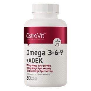 Omega 3-6-9 + ADEK OstroVit 60 капсул купить в Киеве и Украине