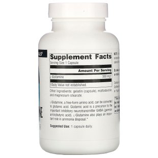 Глютамин Source Naturals (L-Glutamine) 500 мг 100 капсул купить в Киеве и Украине