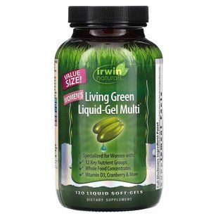 Витамины для женщин Irwin Naturals (Living Green Liquid Multi) 120 капсул купить в Киеве и Украине
