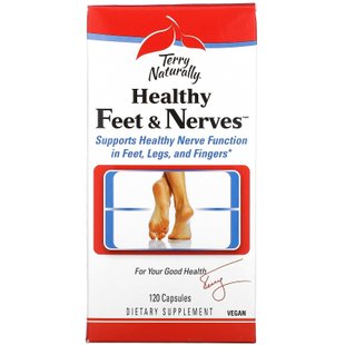 Витамины для здоровья ног и нервов EuroPharma, Terry Naturally (Healthy Feet and Nerves) 120 капсул купить в Киеве и Украине