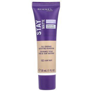Rimmel London, Stay Matte, Full Coverage Mattifying Foundation, 102 Light Buff, 1 fl oz (30 ml) купить в Киеве и Украине