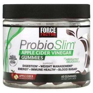 Force Factor, Probiotic Chewable Tablets for Slimming, Apple Cider Vinegar, 60 Chewable Tablets