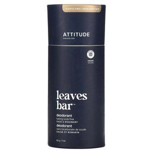 ATTITUDE, Leaves Bar Deodorant, Sage & Rosemary, 3 oz (85 g) купить в Киеве и Украине