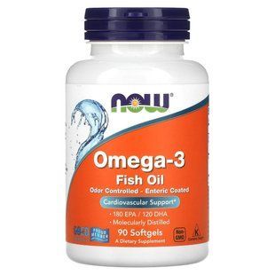Омега-3 Now Foods (Omega-3) 90 мягких капсул купить в Киеве и Украине